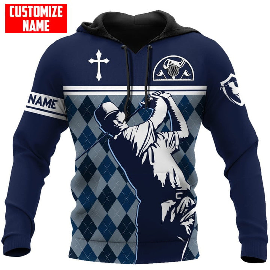 FUNSTUFFPRINT Personalized I've Got Golfing In My Veins Printed Combo 3D Hoodie and Zip Hoodie