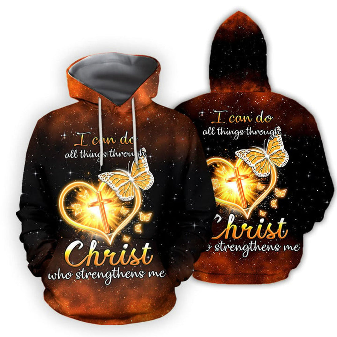 FUNSTUFFPRINT Butterfly All Over Printed 3D Hoodie and Zip Hoodie