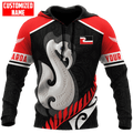 FUNSTUFFPRINT Personalized New Zealand Maori Aotearoa Fish Hook Manaia D Unisex 3D Hoodie and Zip Hoodie