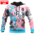 FUNSTUFFPRINT Personalized LGBT Lion PRIDE Transgender Color 3D Unisex 3D Hoodie and Zip Hoodie