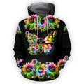 FUNSTUFFPRINT Butterfly Sunflower God say You Are All Over Printed 3D Hoodie and Zip Hoodie