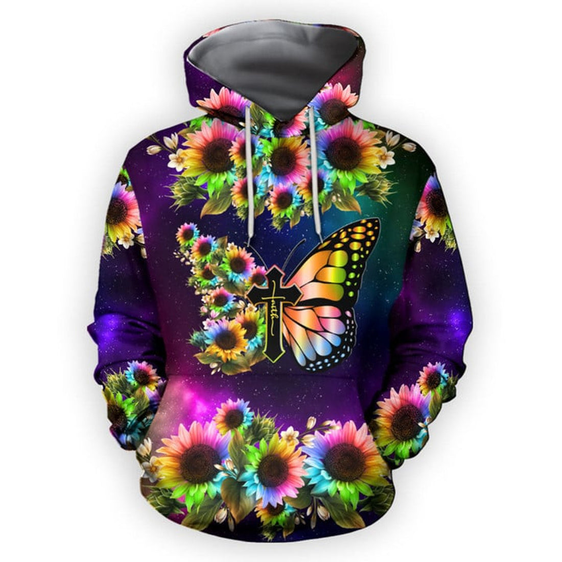 FUNSTUFFPRINT Butterfly D All Over Prined 3D Hoodie and Zip Hoodie