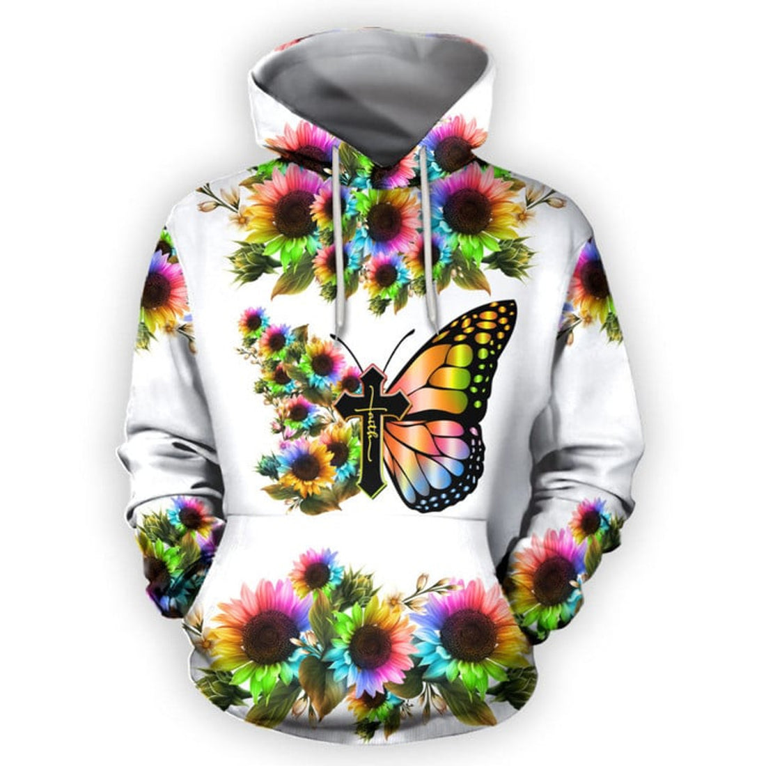 FUNSTUFFPRINT Butterfly D All Over Prined 3D Hoodie and Zip Hoodie