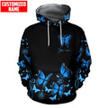 FUNSTUFFPRINT Customized Name Butterfly All Over Printed 3D Hoodie and Zip Hoodie