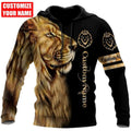 FUNSTUFFPRINT Custom Name King Lion Unisex 3D Hoodie and Zip Hoodie