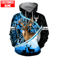 FUNSTUFFPRINT Customized Name Hunting All Over Printed 3D Hoodie and Zip Hoodie