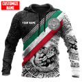 FUNSTUFFPRINT Personalized Mexico Aztec Line Quetzalcoatl Pattern Unisex 3D Hoodie and Zip Hoodie