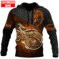 FUNSTUFFPRINT Personalized Viking Dragon Brown Unisex 3D Hoodie and Zip Hoodie
