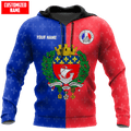 FUNSTUFFPRINT Personalized Name France - Paris 3D Hoodie and Zip Hoodie