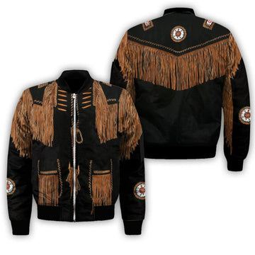 FUNSTUFFPRINT Cowboy Jacket Cosplay 3D Over Printed Unisex 3D Bomber Jacket