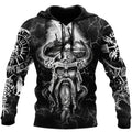 FUNSTUFFPRINT Vikings Hoodie - Odin 3D Hoodie and Zip Hoodie