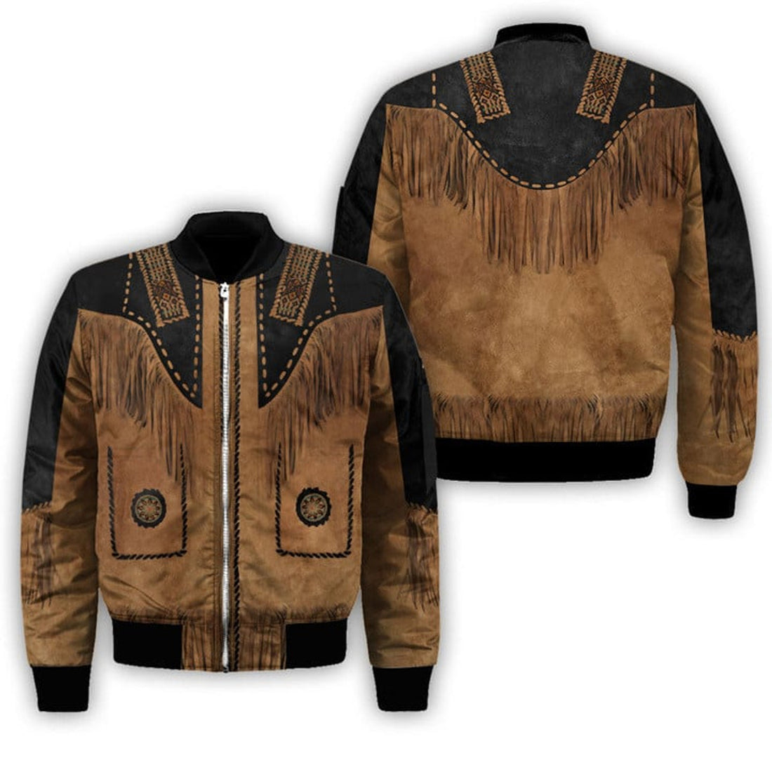 FUNSTUFFPRINT Cowboy Jacket Cosplay 3D Over Printed Unisex 3D Bomber Jacket