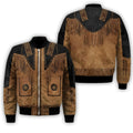 FUNSTUFFPRINT Cowboy Jacket Cosplay 3D Over Printed Unisex 3D Bomber Jacket