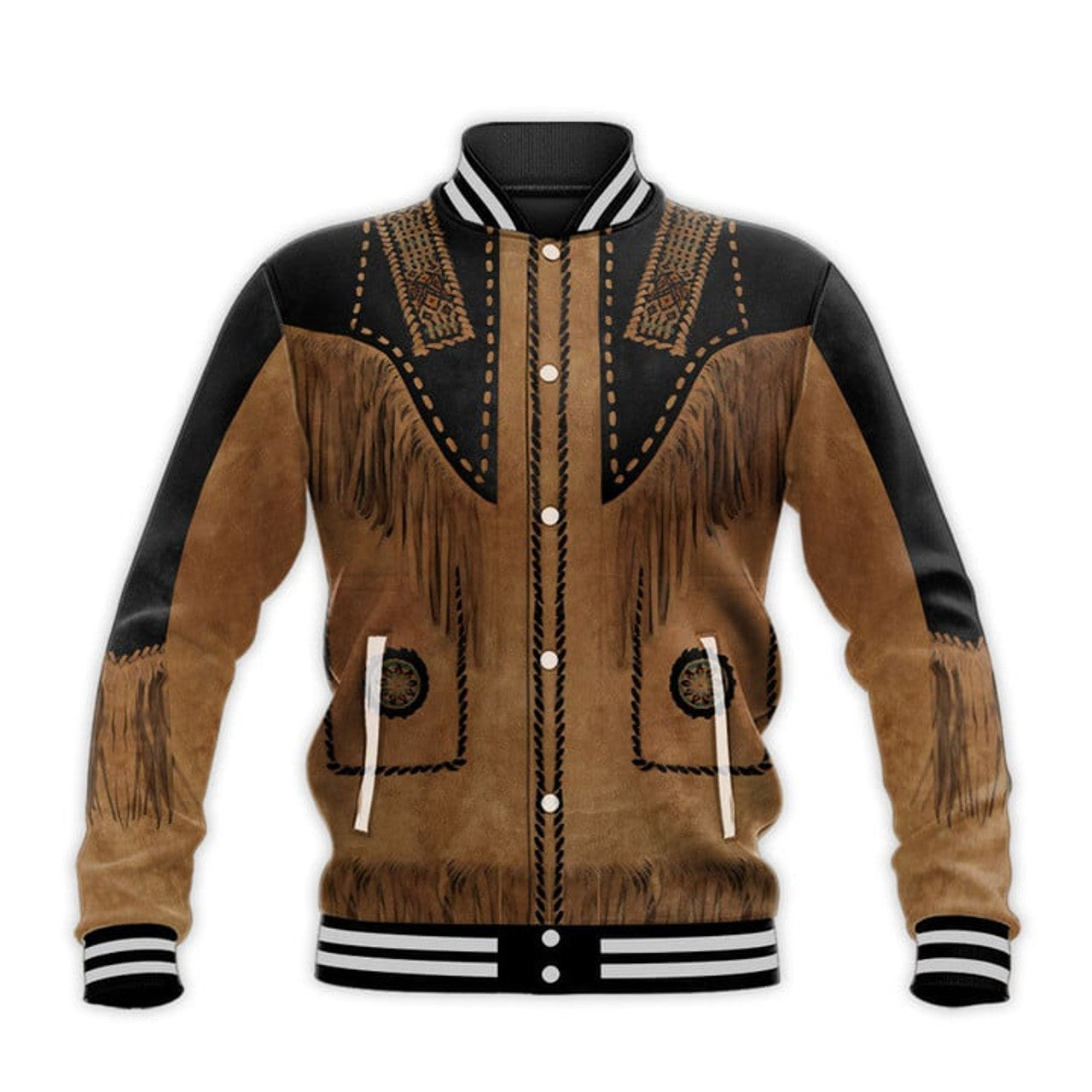 FUNSTUFFPRINT Cowboy Jacket Cosplay 3D Over Printed Unisex Jacket 3D Baseball Jacket