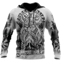 FUNSTUFFPRINT Vikings Odin Fenrir Raven 3D Hoodie and Zip Hoodie