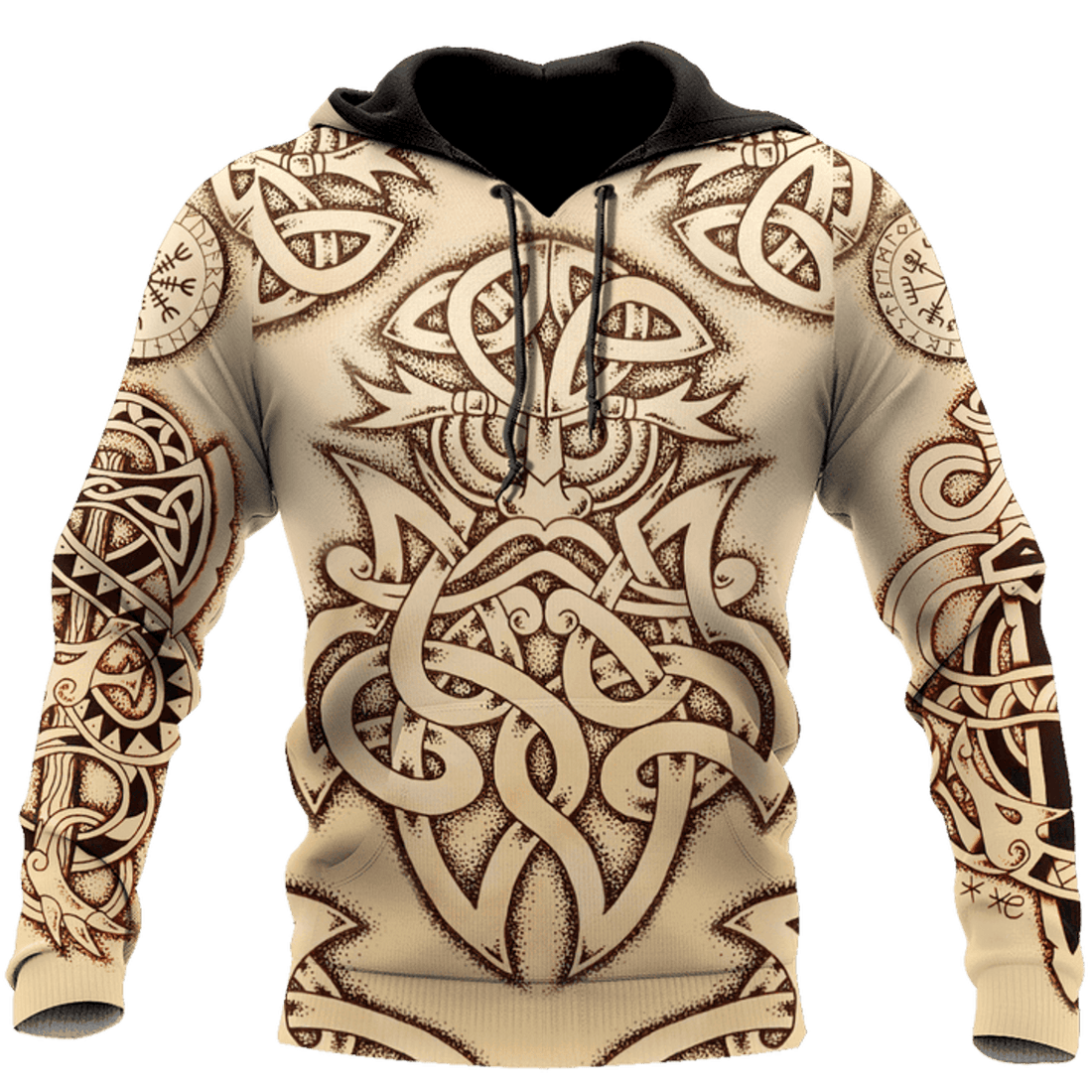 FUNSTUFFPRINT Odin Viking Rune 3D Hoodie and Zip Hoodie