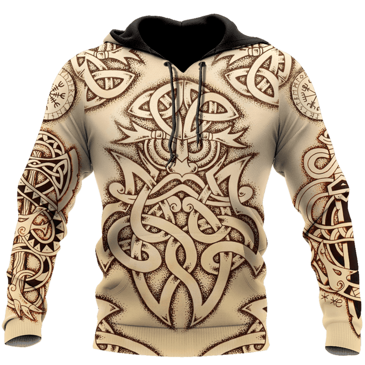 FUNSTUFFPRINT Odin Viking Rune 3D Hoodie and Zip Hoodie