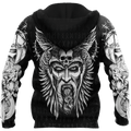 FUNSTUFFPRINT Odin Viking Warrior 3D Hoodie and Zip Hoodie