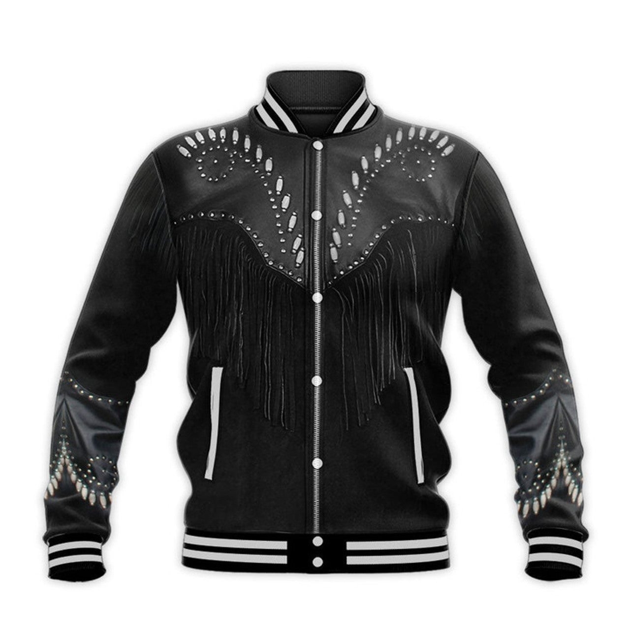 FUNSTUFFPRINT Cowboy Jacket Cosplay 3D Over Printed Unisex 3D Baseball Jacket