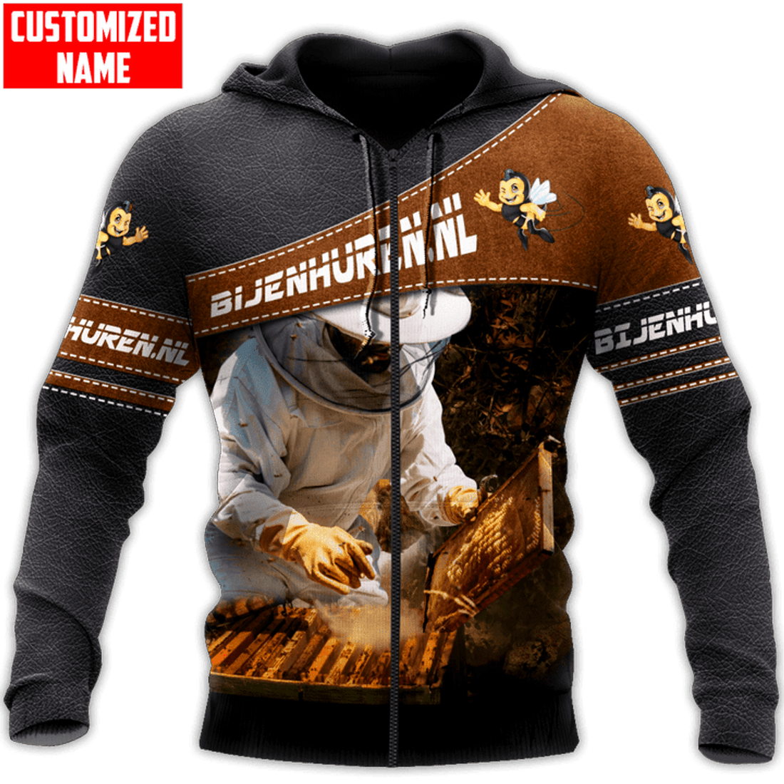 FUNSTUFFPRINT Beekeeper All Over Printed 3D Hoodie and Zip Hoodie