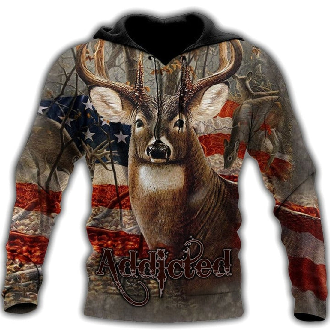 FUNSTUFFPRINT "BORN TO HUNT" BOW HUNTER 3D Hoodie and Zip Hoodie