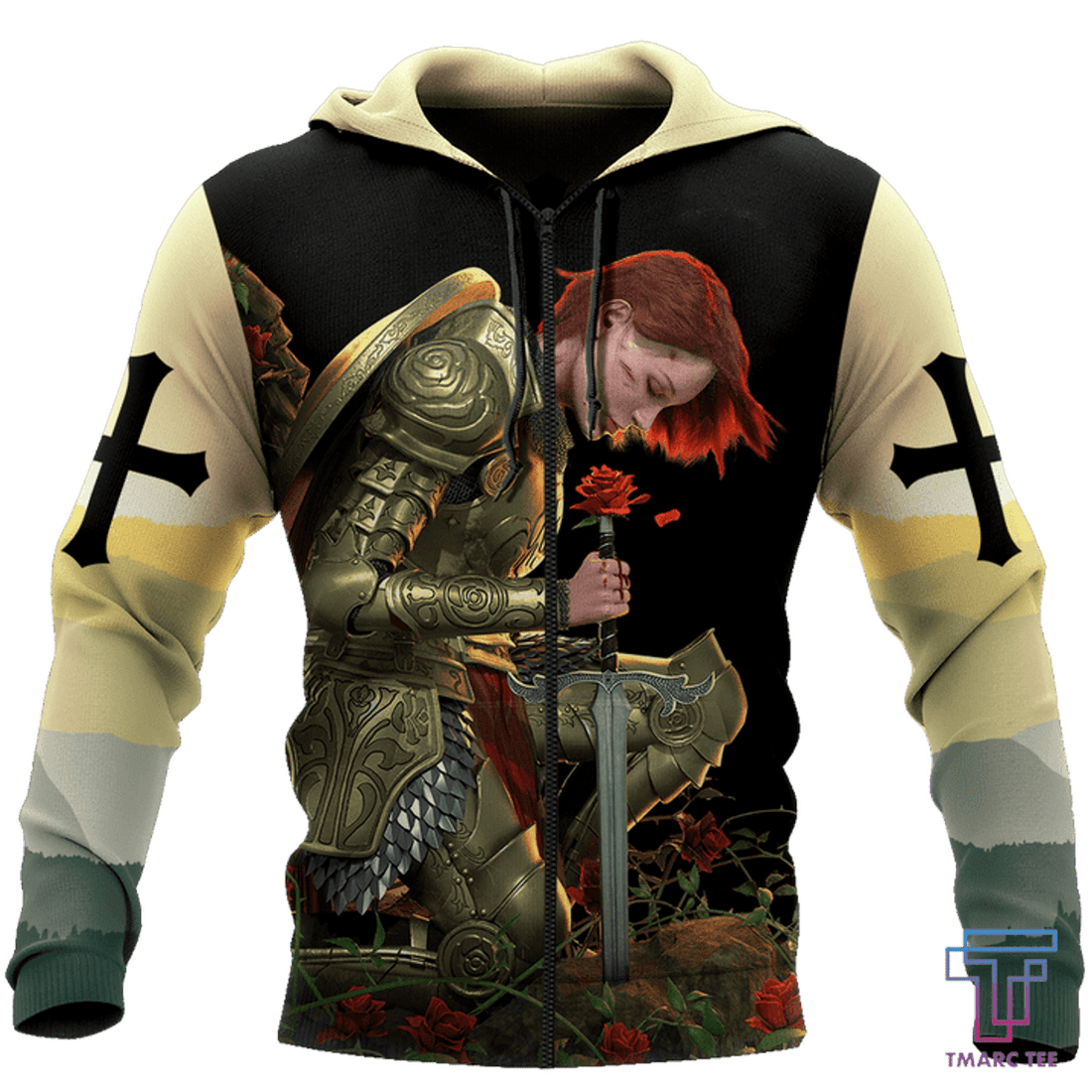 FUNSTUFFPRINT CHILD OF GOD A WOMAN OF FAITH A WARRIOR OF CHRIST 3D Hoodie and Zip Hoodie