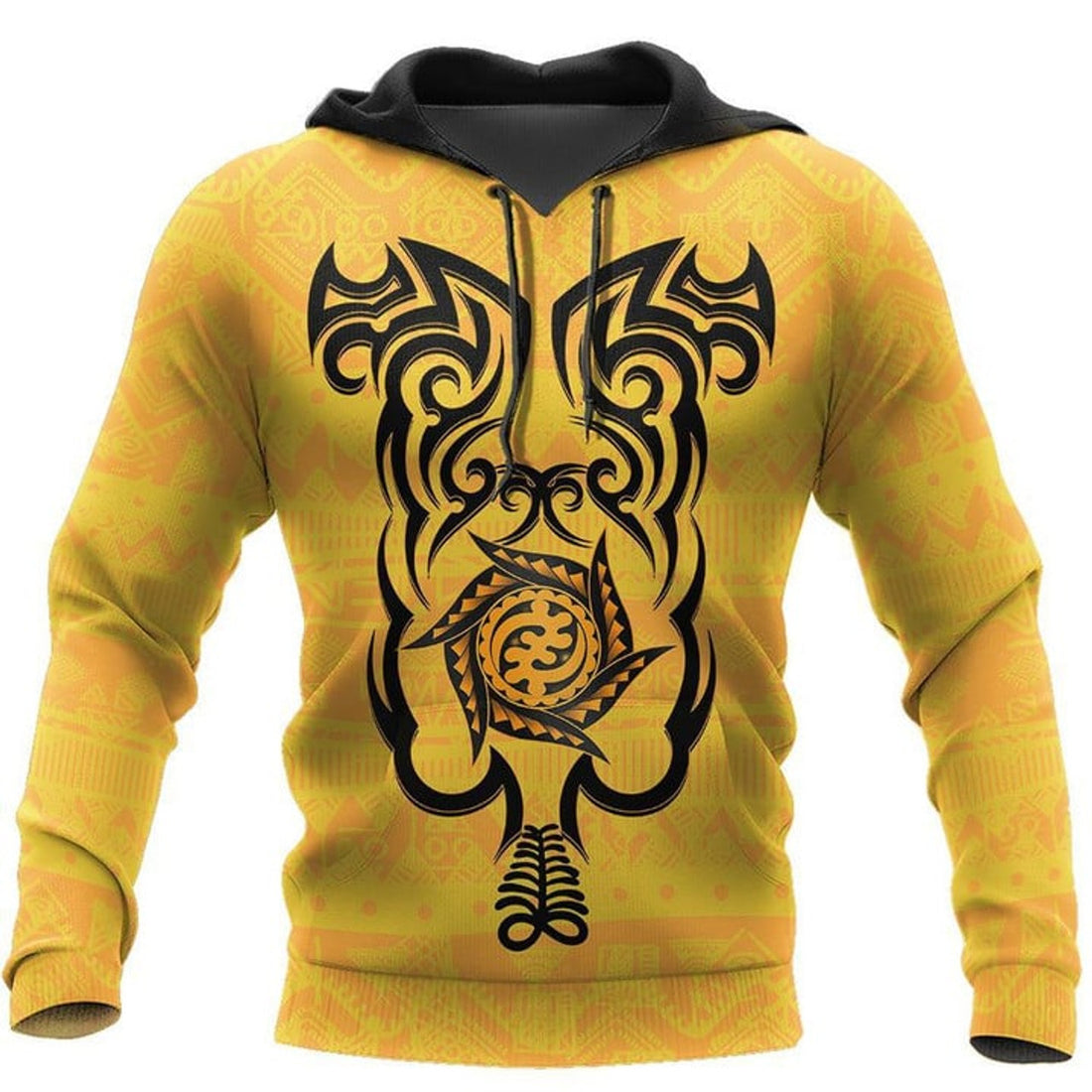 FUNSTUFFPRINT African Adinkra Mud 3D Hoodie and Zip Hoodie
