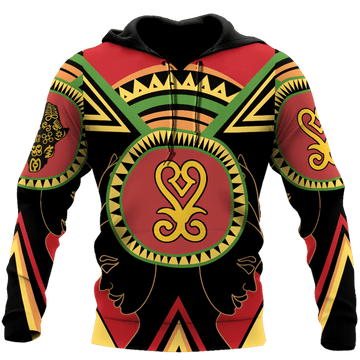 FUNSTUFFPRINT African Adinkra Sankofa 3D Hoodie and Zip Hoodie