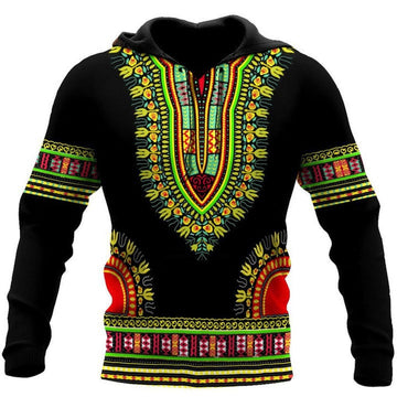 FUNSTUFFPRINT African Dashiki Pattern Hoodie for Men and Women 3D Hoodie and Zip Hoodie