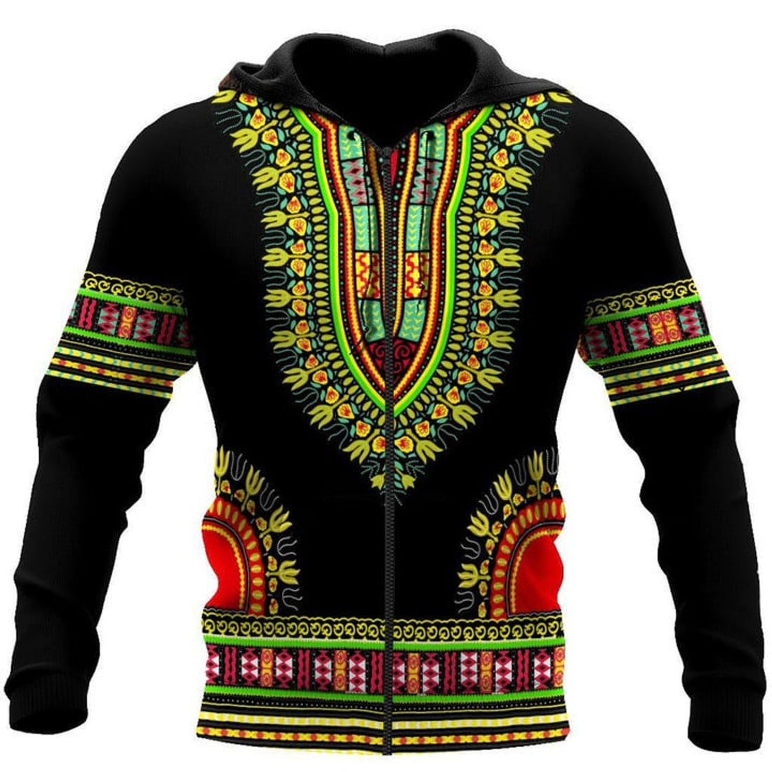 FUNSTUFFPRINT African Dashiki Pattern Hoodie for Men and Women 3D Hoodie and Zip Hoodie