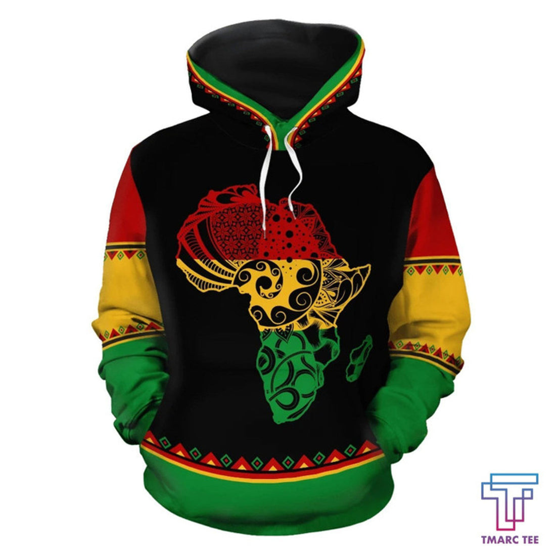 FUNSTUFFPRINT African Hoodie - Africa Reggae 3D Hoodie and Zip Hoodie