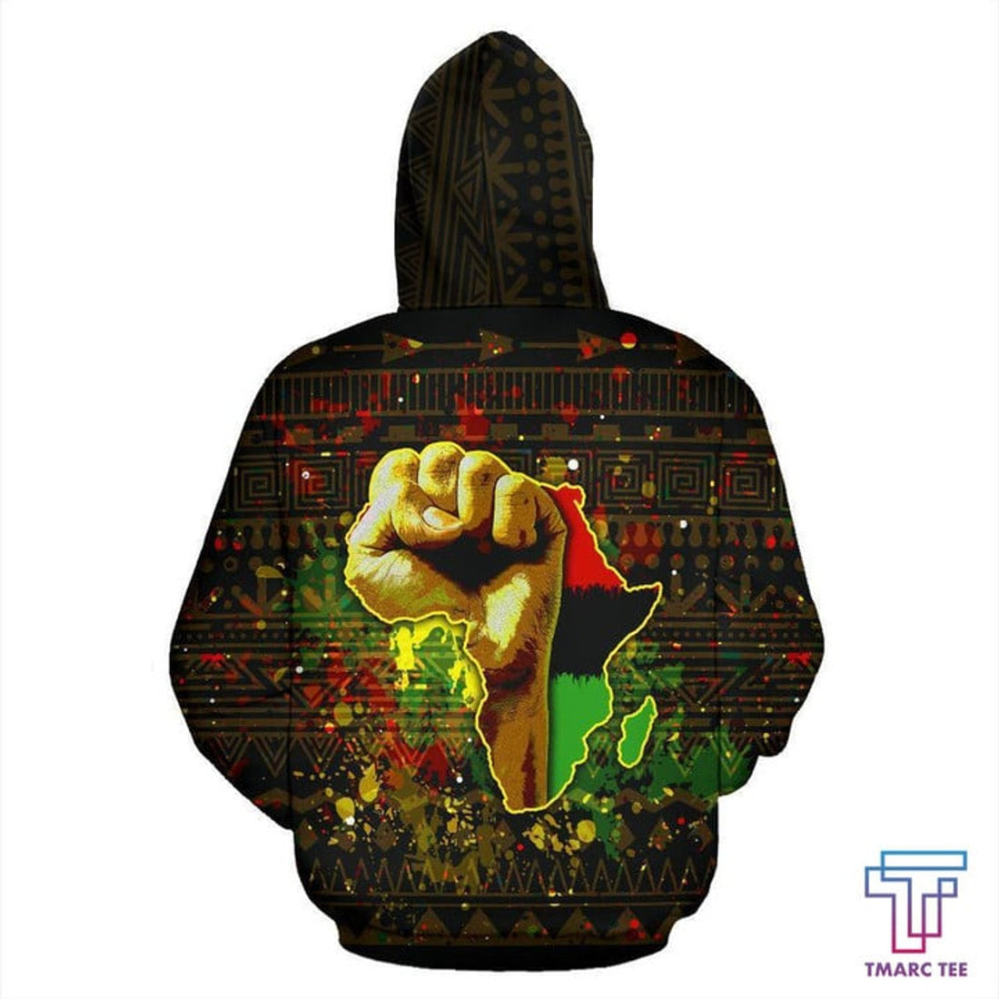 FUNSTUFFPRINT African Hoodie - African Black Power 3D Hoodie and Zip Hoodie