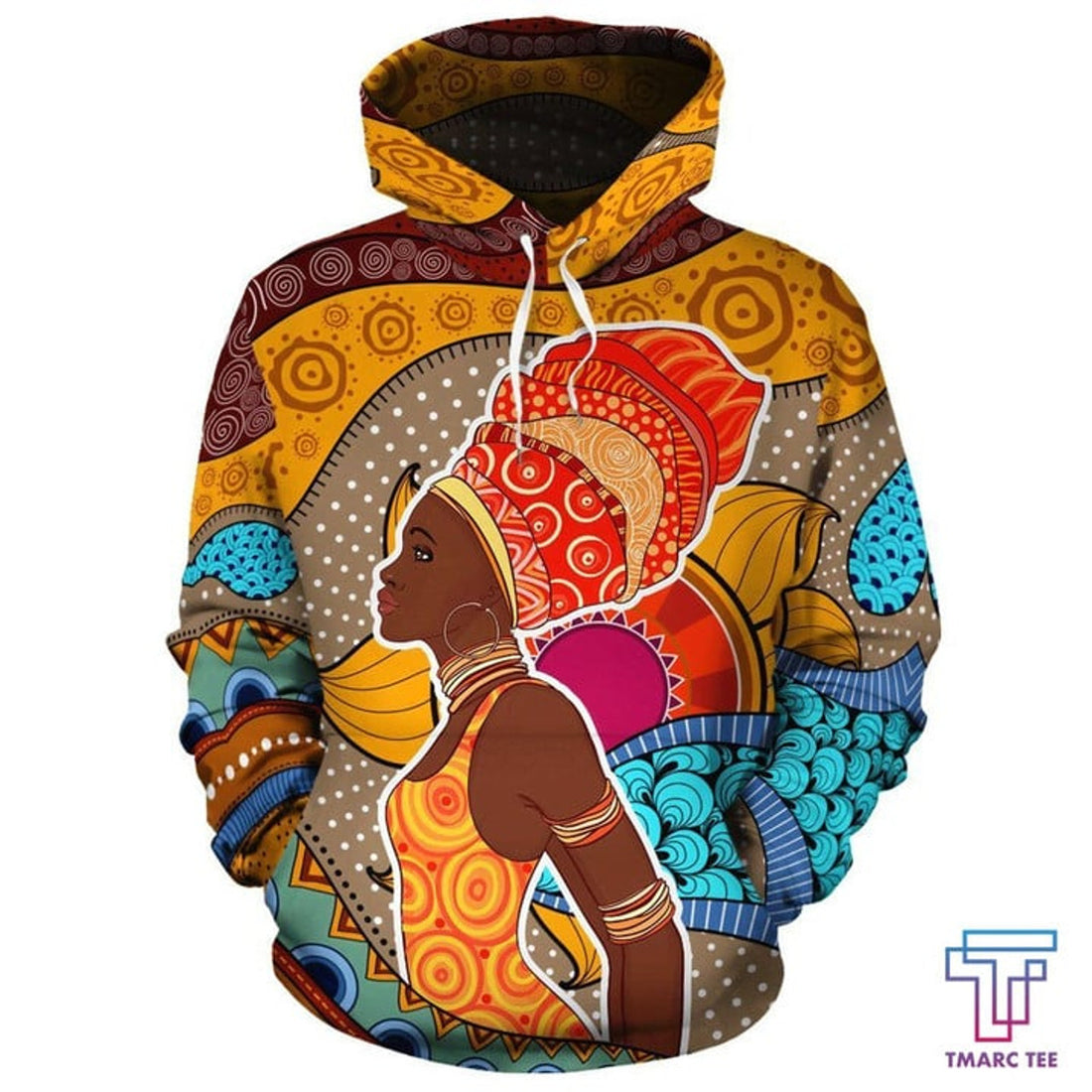 FUNSTUFFPRINT African Hoodie - African Figure Drawing 3D Hoodie and Zip Hoodie