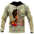 FUNSTUFFPRINT African I Am Black Woman Girl Unisex Deluxe 3D Hoodie and Zip Hoodie