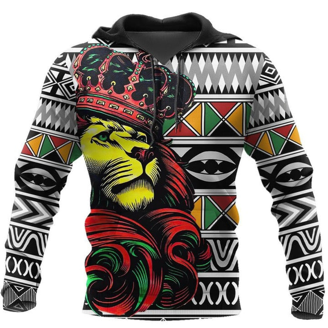 FUNSTUFFPRINT frican Lion Pattern 3D Hoodie and Zip Hoodie