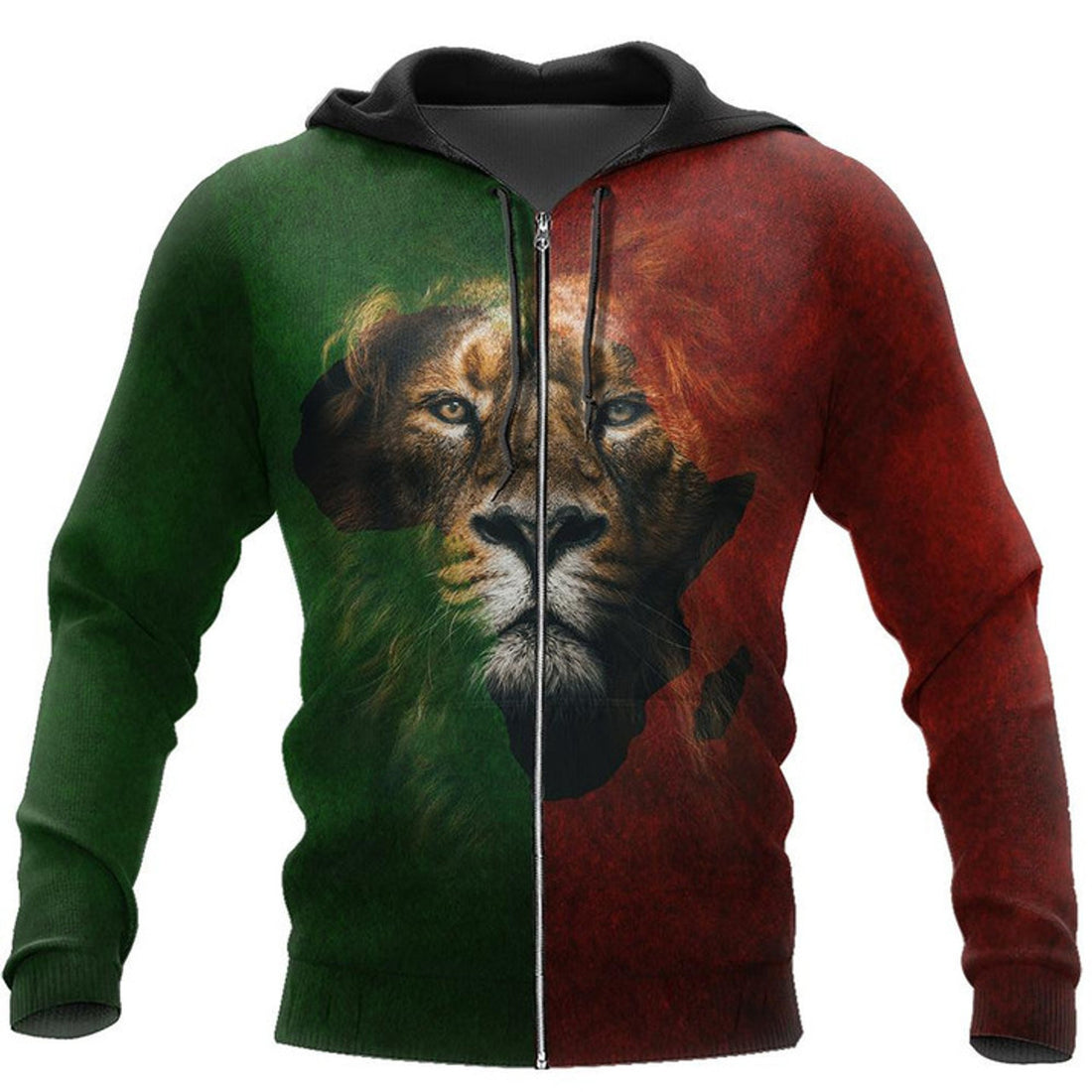 FUNSTUFFPRINT African Lion Power 3D Hoodie and Zip Hoodie