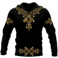 FUNSTUFFPRINT African Luxury Pattern 3D Hoodie and Zip Hoodie