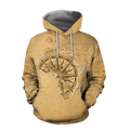 FUNSTUFFPRINT African Map - African Is Our Home Unisex Deluxe 3D Hoodie and Zip Hoodie