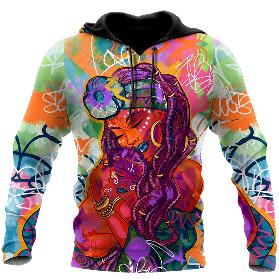 FUNSTUFFPRINT African Mother And Son Unisex 3D Hoodie and Zip Hoodie