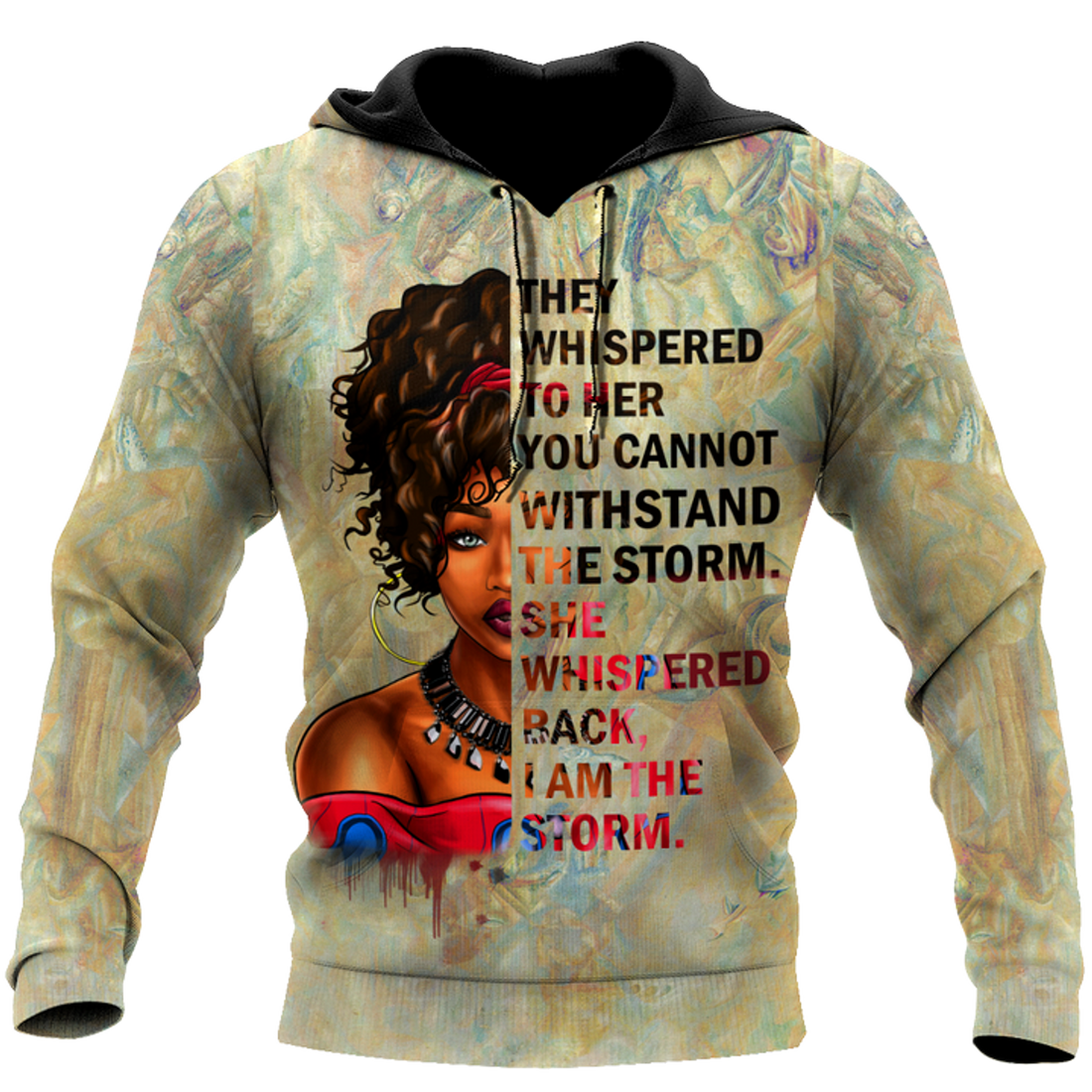 FUNSTUFFPRINT - African They Whispered Girl Unisex Deluxe 3D Hoodie and Zip Hoodie
