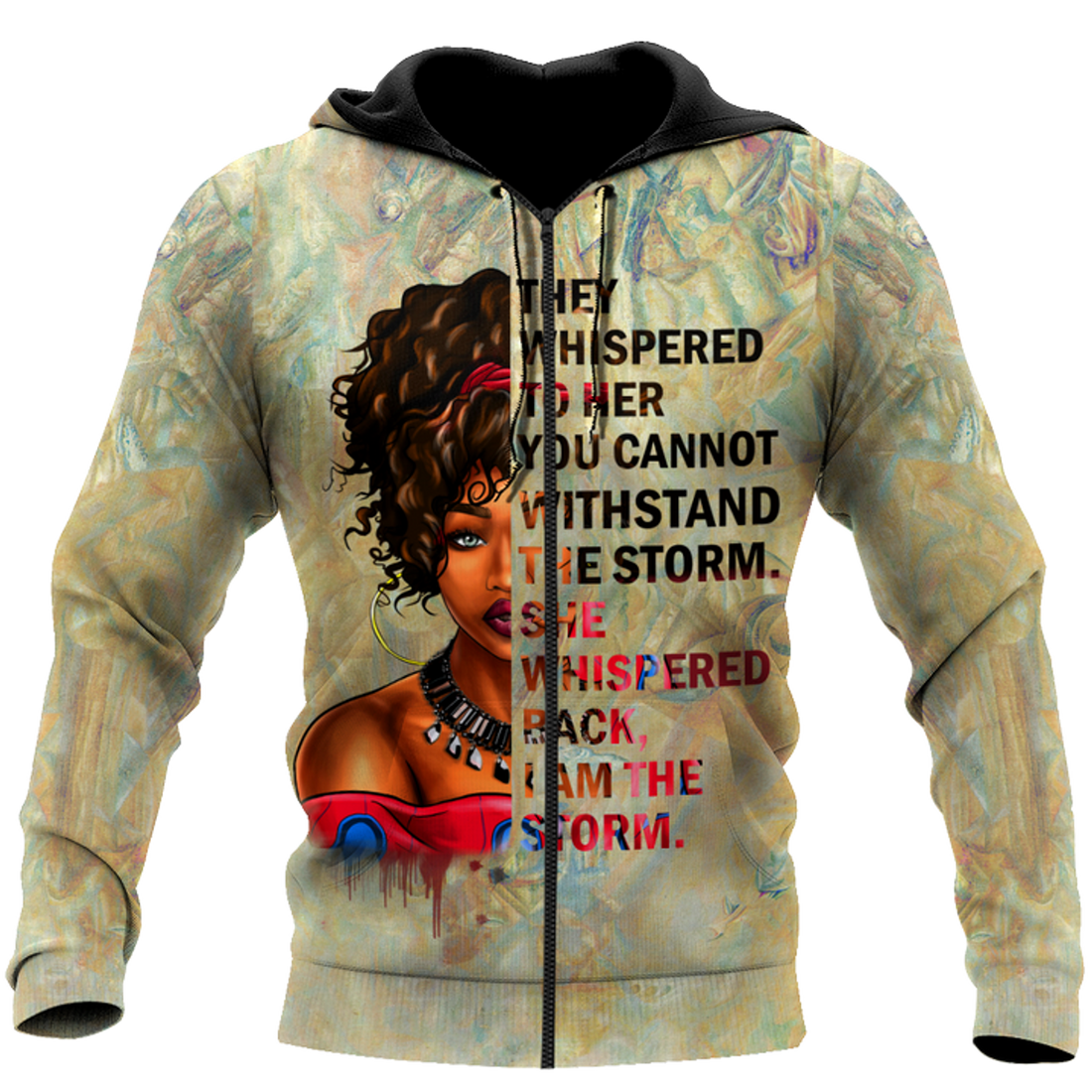FUNSTUFFPRINT - African They Whispered Girl Unisex Deluxe 3D Hoodie and Zip Hoodie