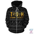 FUNSTUFFPRINT African Zip-Up Hoodie - African Truth Know Thyself 3D Hoodie and Zip Hoodie