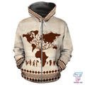 FUNSTUFFPRINT African Zip-Up Hoodie - Root Africa 3D Hoodie and Zip Hoodie