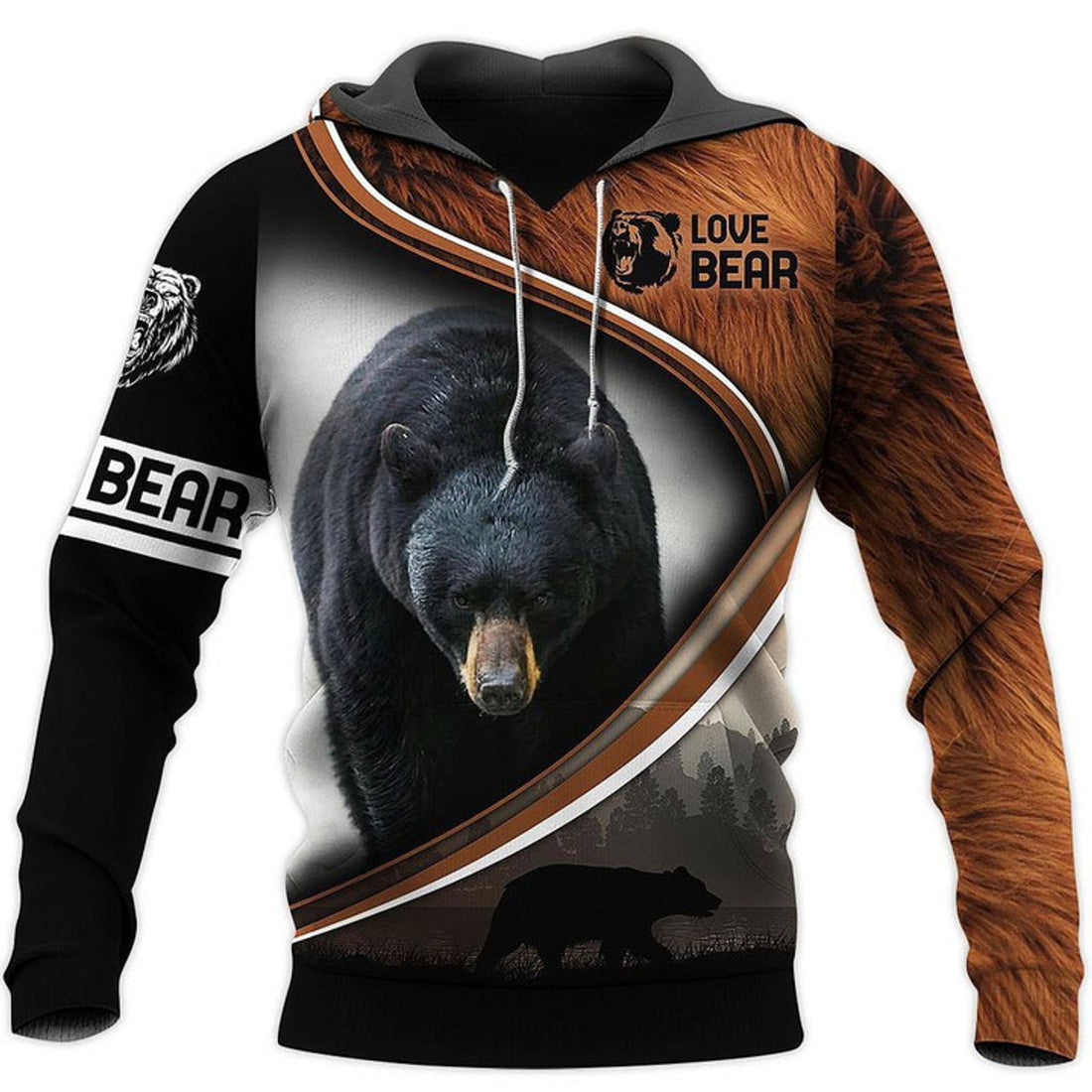 FUNSTUFFPRINT - Over Printed Bear 3D Hoodie and Zip Hoodie