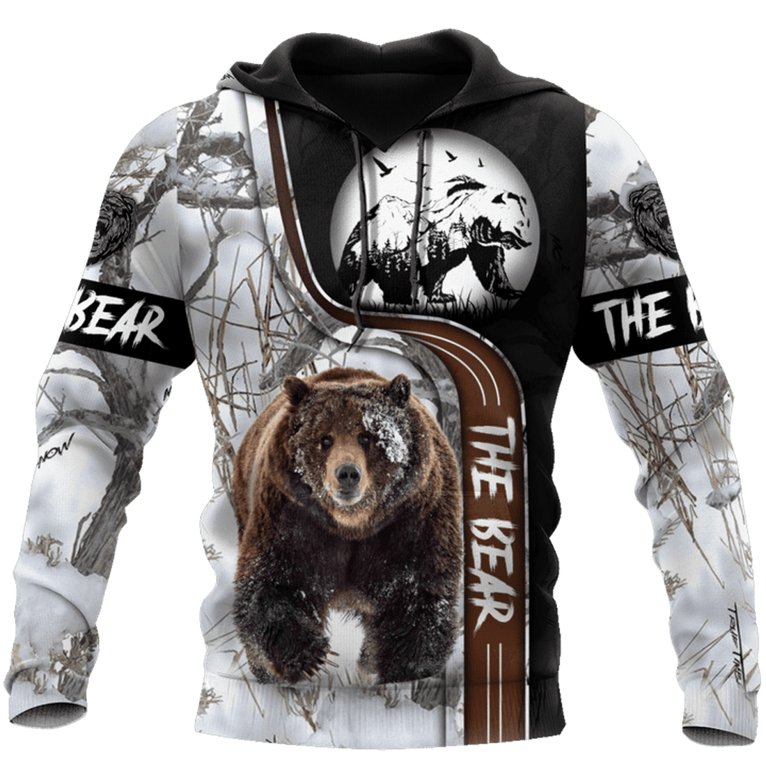 FUNSTUFFPRINT - Over Printed Bear Hoodie 3D Hoodie and Zip Hoodie