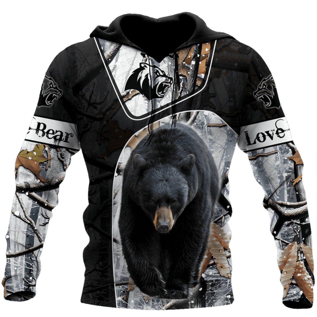 FUNSTUFFPRINT Over Printed Bear 3D Hoodie and Zip Hoodie