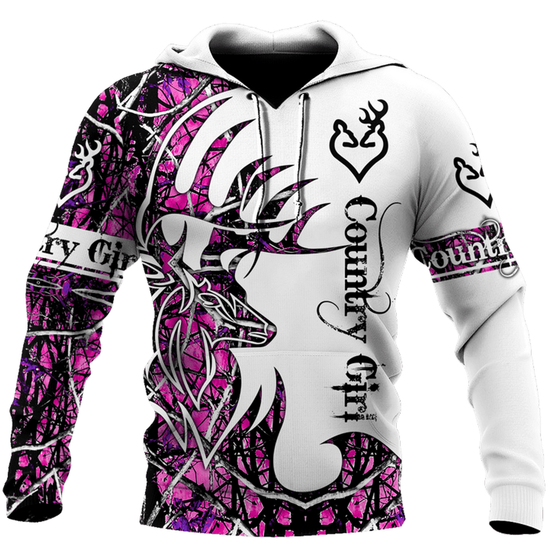 FUNSTUFFPRINT - Over Printed Beautiful Country Girl 3D Hoodie and Zip Hoodie