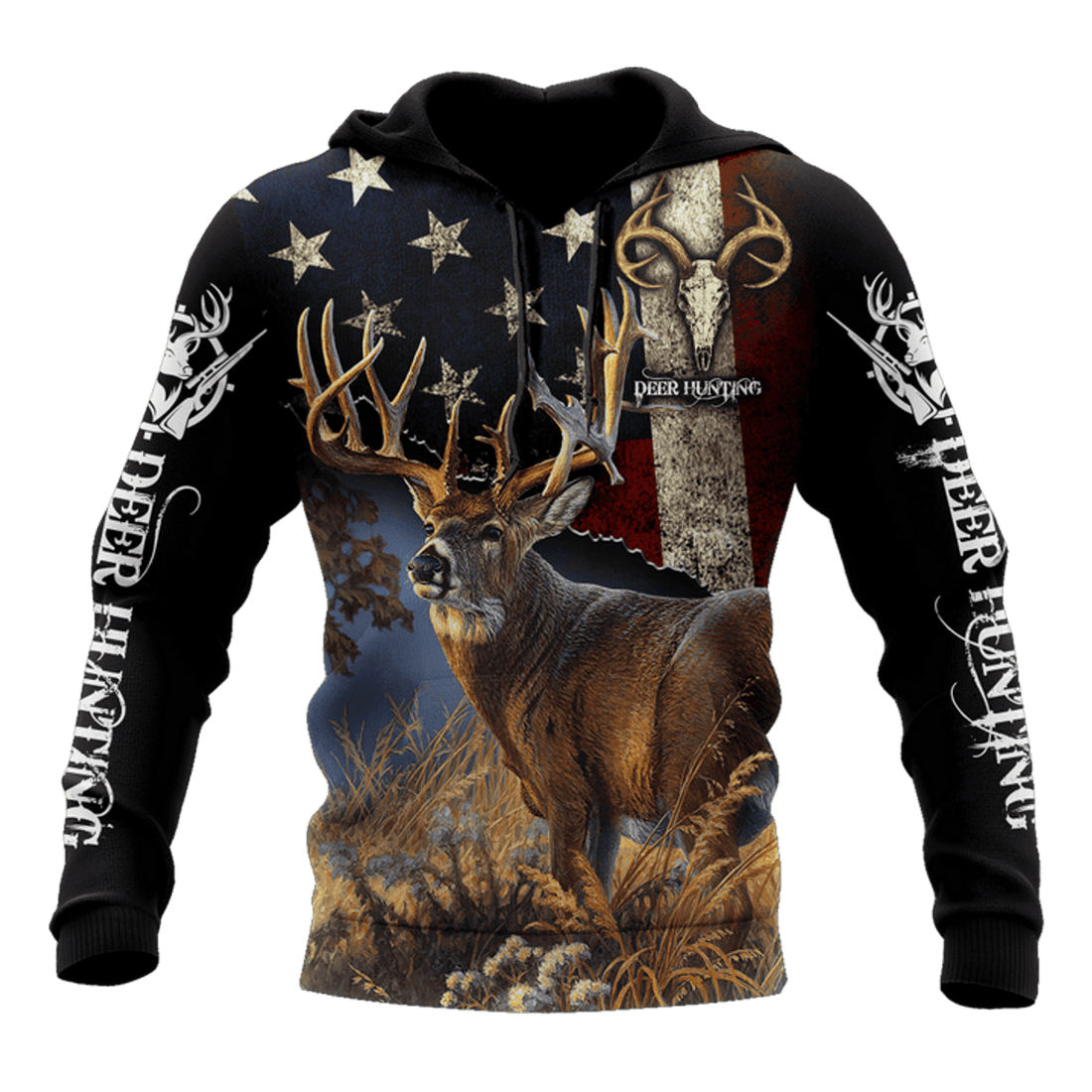 FUNSTUFFPRINT -All Over Printed Deer Hunting 3D Hoodie and Zip Hoodie