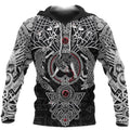 FUNSTUFFPRINT -Vikings Fenrir Skoll And Hati Valknut 3D Hoodie and Zip Hoodie