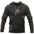 FUNSTUFFPRINT Printed Vikings New Raven Armour 3D Hoodie and Zip Hoodie